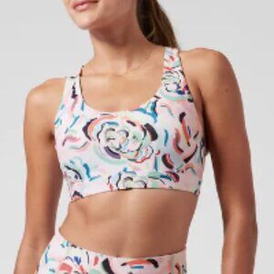 Athleta Ultimate A-C Sports Bra ONLY in Elegance Floral Print - Size Small